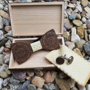 DŘEVĚNÝ MOTÝLEK MANDALA 2 - SET