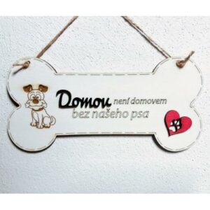 Dřevěná kostička 21x10cm - Domov není domovem...